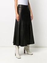 Thumbnail for your product : P.A.R.O.S.H. High-Waisted Leather Skirt