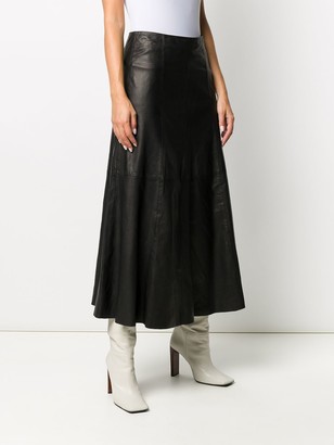 P.A.R.O.S.H. High-Waisted Leather Skirt