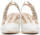 Thumbnail for your product : Sophia Webster White Angelo Mid Slingback Heels