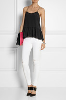 Thumbnail for your product : Tibi Ruffled silk crepe de chine camisole