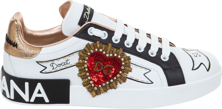 dolce and gabbana logo shoes