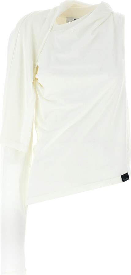 Courreges Asymetrique Off The Shoulder T-Shirt