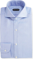Thumbnail for your product : Tom Ford Tailored-Fit Textured Oxford Dress Shirt, Blue