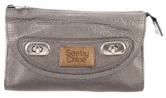 See by Chloe Metallic grain Leather Pouch