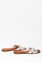 Thumbnail for your product : Nasty Gal Womens Lookin' Stud Baby Faux Leather Flat Sandals - White - 7