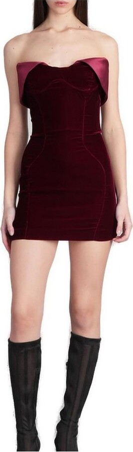 Mugler Velvet Satin Dress