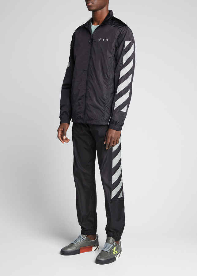 OffWhite Men's DiagonalStripe Nylon Track Jacket ShopStyle