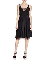 Thumbnail for your product : Paule Ka Lace-Trimmed Crepe Dress