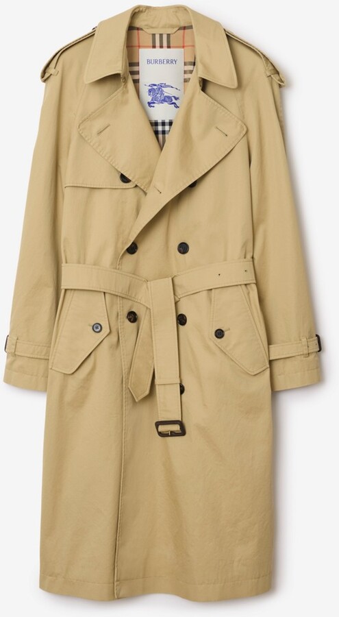 Burberry Mid-length Gabardine Trench Coat Size: 34