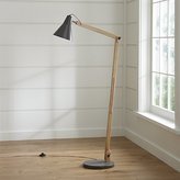 Thumbnail for your product : Crate & Barrel Rex Grey Floor Lamp