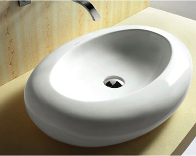 Caracalla Ceramica Ceramic Oval Vessel Bathroom Sink
