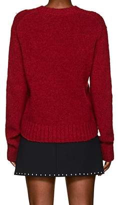 Helmut Lang Women's Brushed Wool-Blend Crewneck Sweater - Bt. Red