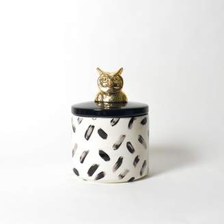 Painted Paws Owl Ceramic Canister