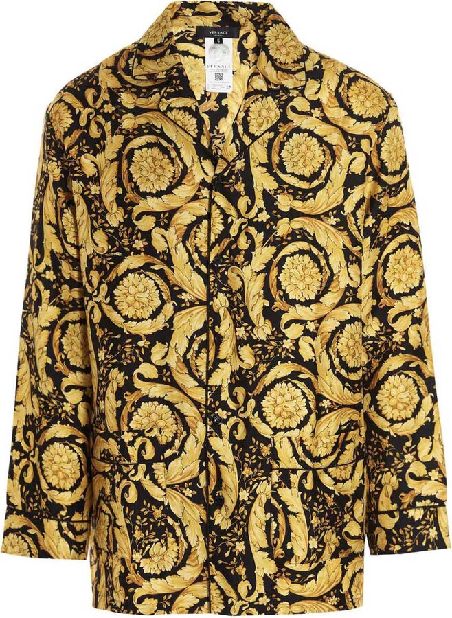 Versace 'baroque' Pajama Shirt