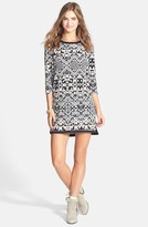 Thumbnail for your product : Fire Print Shift Dress (Juniors)