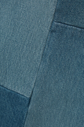 Balenciaga Patchwork Denim Midi Skirt - Blue