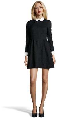 Jill Stuart JILL black and white cotton blend lace fit and flare dress