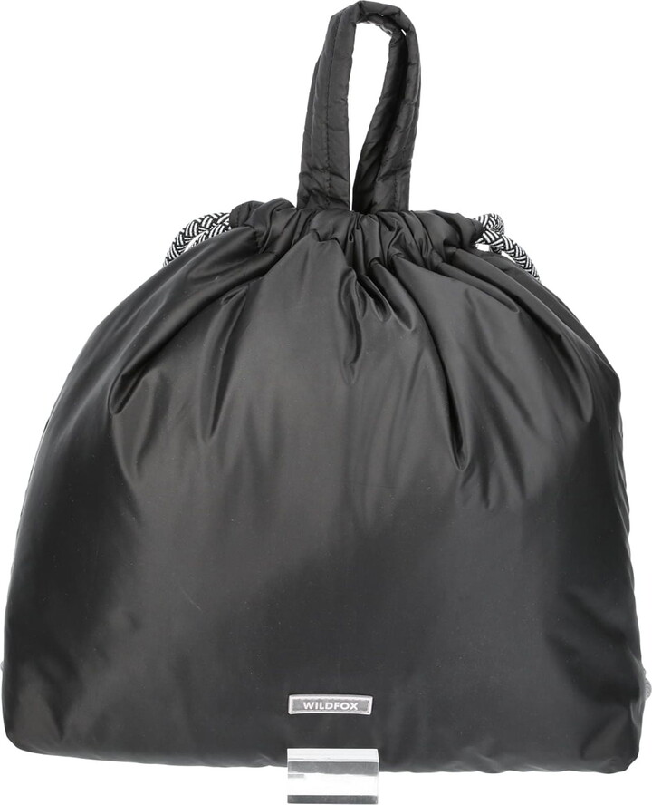Wildfox Women’s Puffy Drawstring Backpack, Black