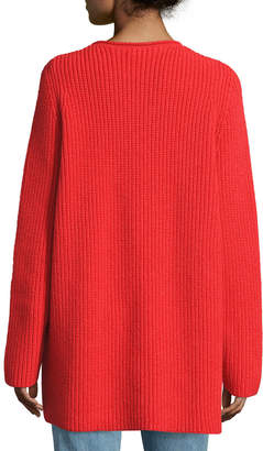 The Row Taby Heavy Cashmere Oversized Sweater, Bright Red