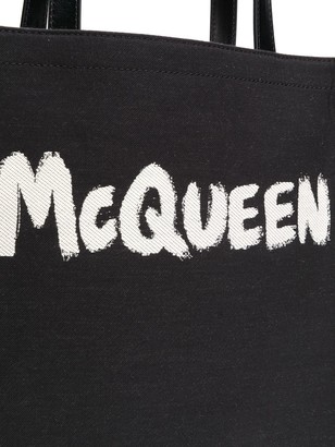 Alexander McQueen Painterly Logo Print Tote