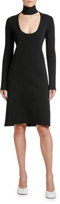 Bottega Veneta Long-Sleeve Scoop-Cutout Dress