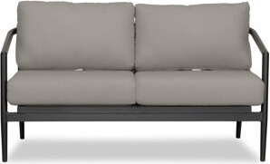 Joss & Main Delaine 56.5'' Wide Outdoor Loveseat with Sunbrella Cushions