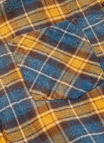 Thumbnail for your product : R 13 Distressed seam check plaid shirt