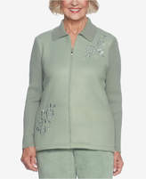 Thumbnail for your product : Alfred Dunner Petite Winter Garden Embroidered Fleece Jacket