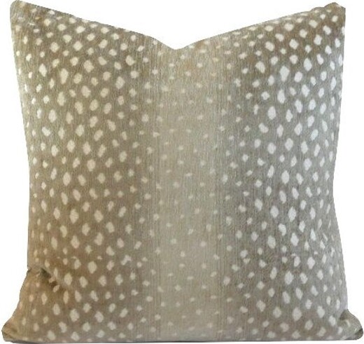 Thibaut Gazelle Pillow Cover // Linen Chenille Animal Spot Decorative 18 20 22 24 26 Euro Lumbar