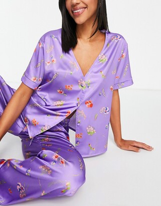 PLUM PURPLE PINK Sm-Md-Lg NWT Women's Regular & PETITE Silky Satin Pajamas 