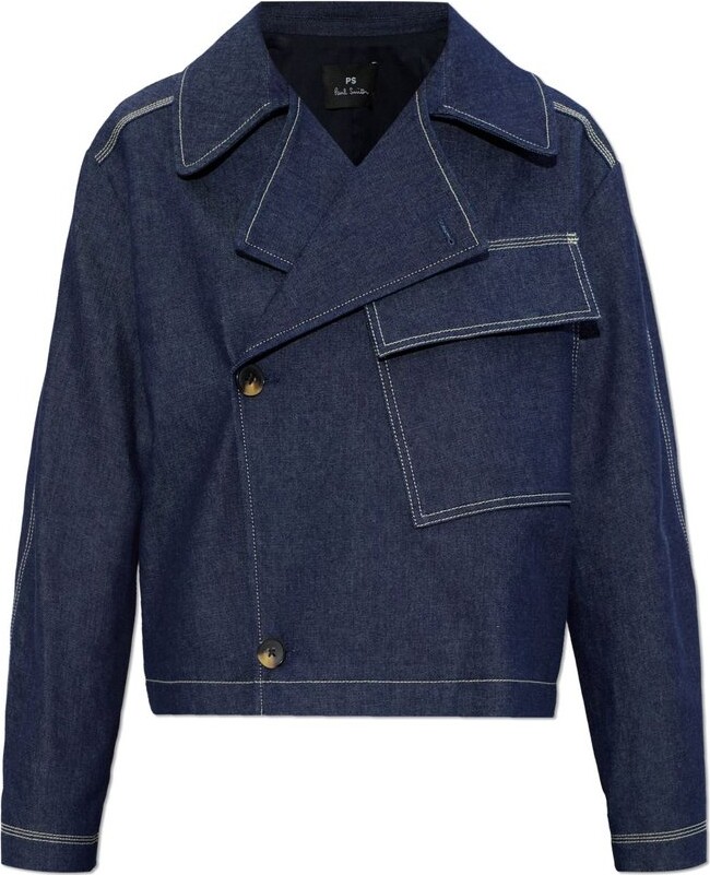 Paul Smith Double-Breasted Cropped Denim Jacket