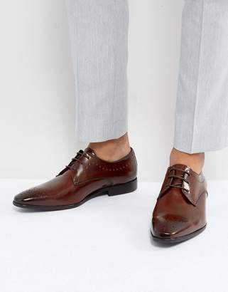 Zign Shoes Leather Brogue Shoes In Brown