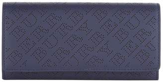 Burberry Leather Perforated Logo Continental Wallet