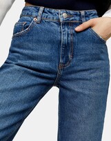 Thumbnail for your product : Topshop relaxed flare jean in mid blue