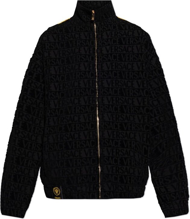 Versace Long-Sleeved Zip-Up Sweatshirt