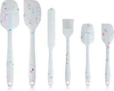 PET SUPPLY PLUS INC Heat Resistant Silicone Spatulas  Seamless Design Non-Stick Mixing Spatulas With Stainless Steel Core Premium BPA-Free Rubber Spatula Baking Cooking