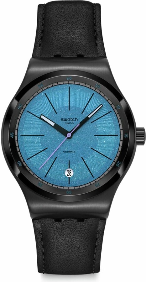 Swatch Irony Sistem51 Unisex Casual Watch Stainless Steel Black Automatic Water ResistantBLACKCLOAK Mechanism