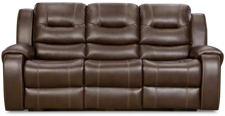 Double Reclining Sofa The World, Ellington Leather Power Reclining Sofa