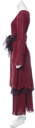 Donna Karan Sleeveless Silk Dress Set