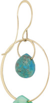 Thumbnail for your product : Melissa Joy Manning 14-karat gold, chrysoprase and chalcedony earrings