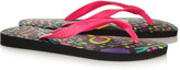 Thumbnail for your product : Havaianas Slim printed neon rubber flip flops