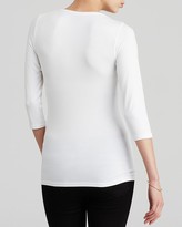 Thumbnail for your product : Majestic Filatures Majestic Three Quarter Sleeves V-Neck Tee