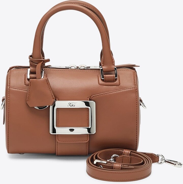 Roger Vivier Belle Vivier Leather Bowling Bag