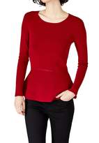 Thumbnail for your product : Hallhuber Peplum jumper with decorative seams