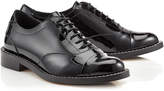 Thumbnail for your product : Jimmy Choo REEVE FLAT Black Patent Leather Brogues with Crystal Welt