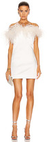 Thumbnail for your product : Saint Laurent Feathers Mini Dress in White