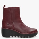 Thumbnail for your product : Fly London Bale Wine Leather Wedge Ankle Boots