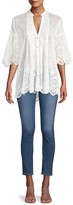 Thumbnail for your product : Johnny Was Jade Huma Pintuck Cotton & Silk Blouse