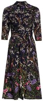 Thumbnail for your product : Samantha Sung Chinoi Magnolia Linen Shirt Dress