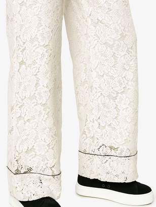Ganni Jerome wide-leg lace trousers